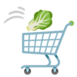 shopping cart and leafy green