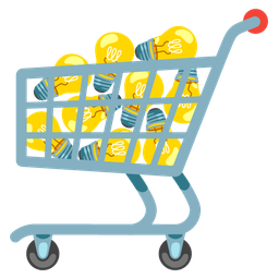 shopping cart and light bulb