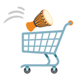 shopping cart and long drum