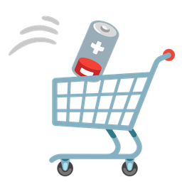 shopping cart and low battery