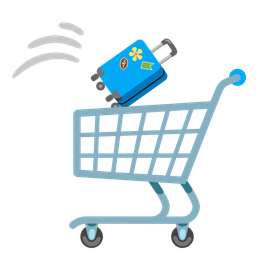 shopping cart and luggage