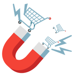 shopping cart and magnet