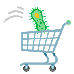 shopping cart and microbe