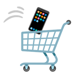 shopping cart and mobile phone
