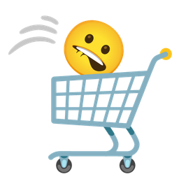 shopping cart and mouth