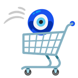shopping cart and nazar amulet