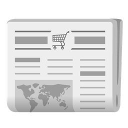 shopping cart and newspaper