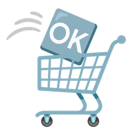 shopping cart and OK button