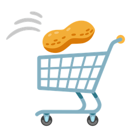 shopping cart and peanuts