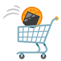 shopping cart and rice cracker