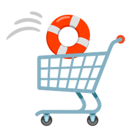 shopping cart and ring buoy
