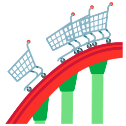 shopping cart and roller coaster