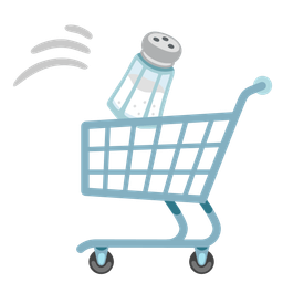 shopping cart and salt