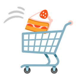 shopping cart and shortcake