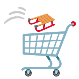shopping cart and sled