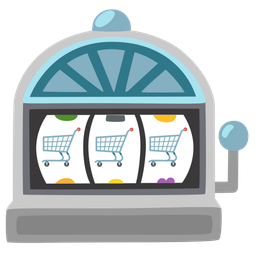 shopping cart and slot machine