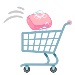 shopping cart and soap