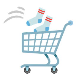 shopping cart and socks