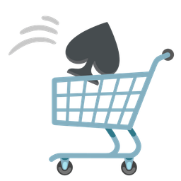 shopping cart and spade suit