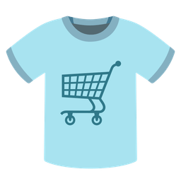 shopping cart and t-shirt