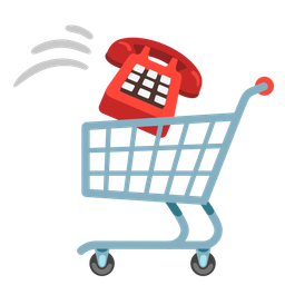shopping cart and telephone
