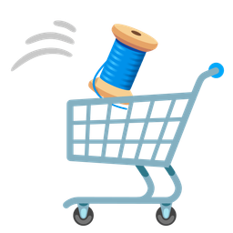 shopping cart and thread