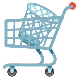 shopping cart and wastebasket