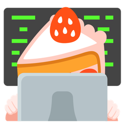 Shortcake and Laptop