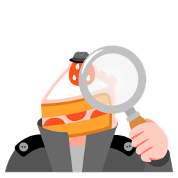 Shortcake and Magnifying glass tilted right