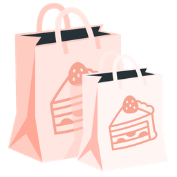Shortcake and Shopping bags