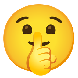 shushing face and anguished face