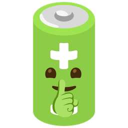 shushing face and battery