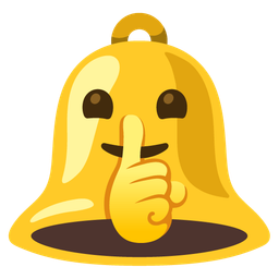 shushing face and bell