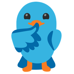 shushing face and bird