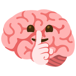 shushing face and brain