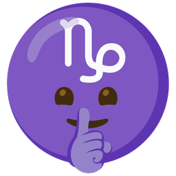 shushing face and Capricorn