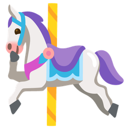 shushing face and carousel horse