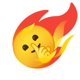 shushing face and comet