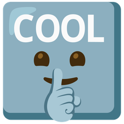 shushing face and COOL button