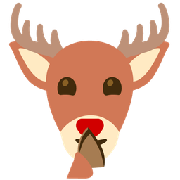 shushing face and deer