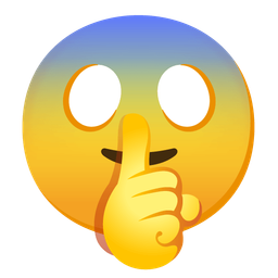 shushing face and face screaming in fear