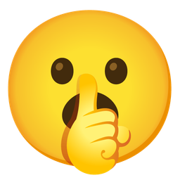 shushing face and face with open mouth