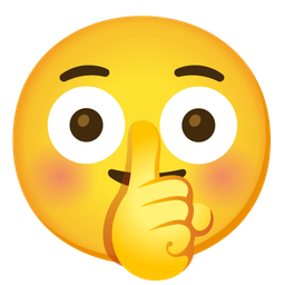 shushing face and flushed face