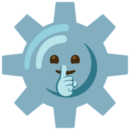 shushing face and gear