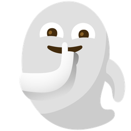 shushing face and ghost
