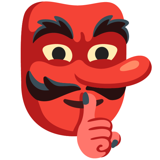 Shushing face and Goblin