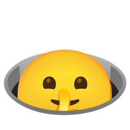 shushing face and hole