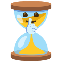 shushing face and hourglass not done