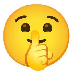 shushing face and hushed face