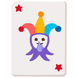 shushing face and joker